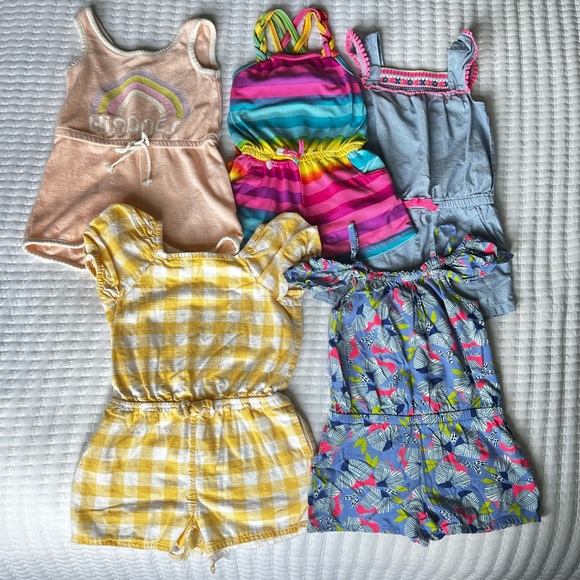 3T Girls Rompers Lot - Picture 1 of 10